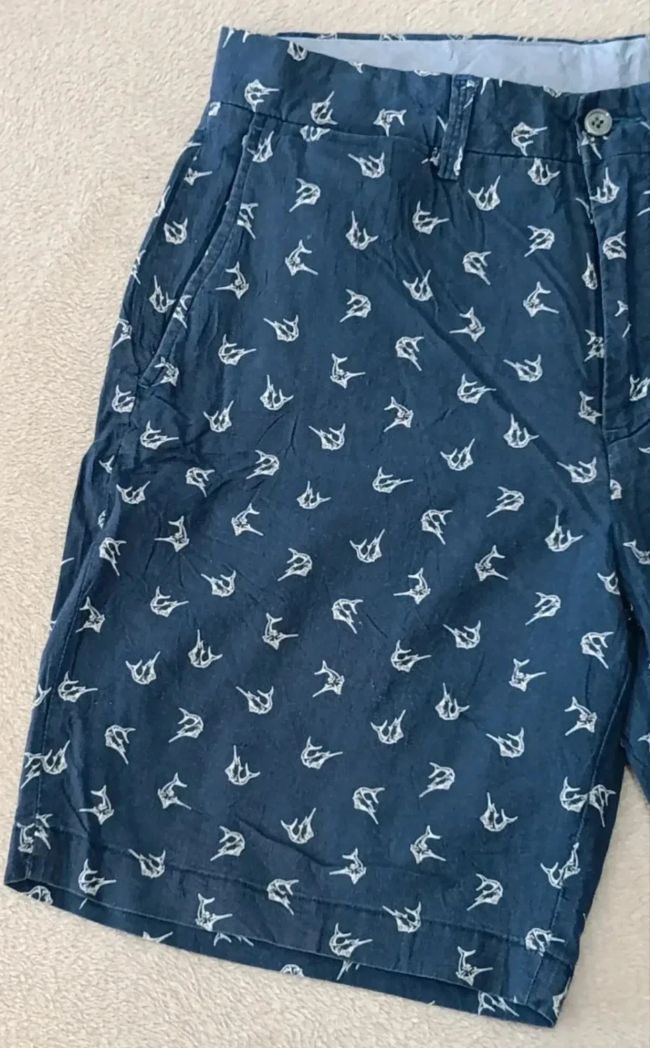 Short Polo Ralph Lauren azul Tamanho 32 ajuste clássico 9" Linho Algodão – photo 4
